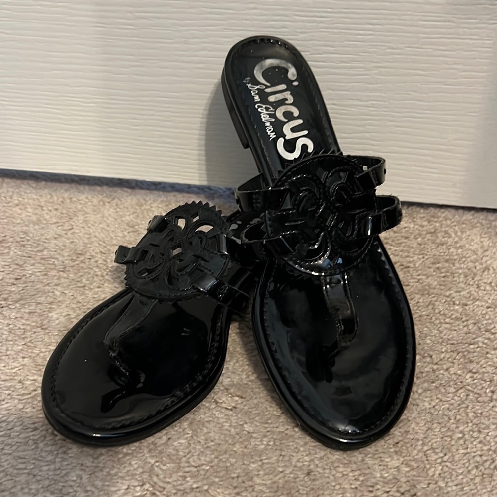 Circus by Sam Edelman Black Patent Leather Sandals